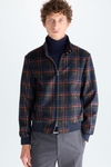 Chequered wool neoprene jacket