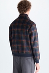 Chequered wool neoprene jacket