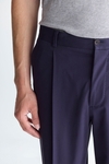 Cotton twill relaxed fit trousers