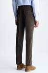 Cotton twill classic fit suit trousers