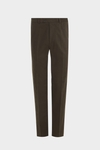 Cotton twill classic fit suit trousers