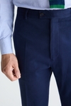 Cotton twill classic fit suit trousers