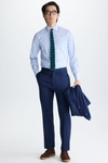 Twill classic fit suit trousers