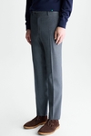 Wool bird's eye weave classic fit suit trousers