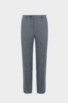 Wool bird's eye weave classic fit suit trousers