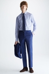 WOOL BIRD'S EYE WEAVE CLASSIC FIT SUIT TROUSERS