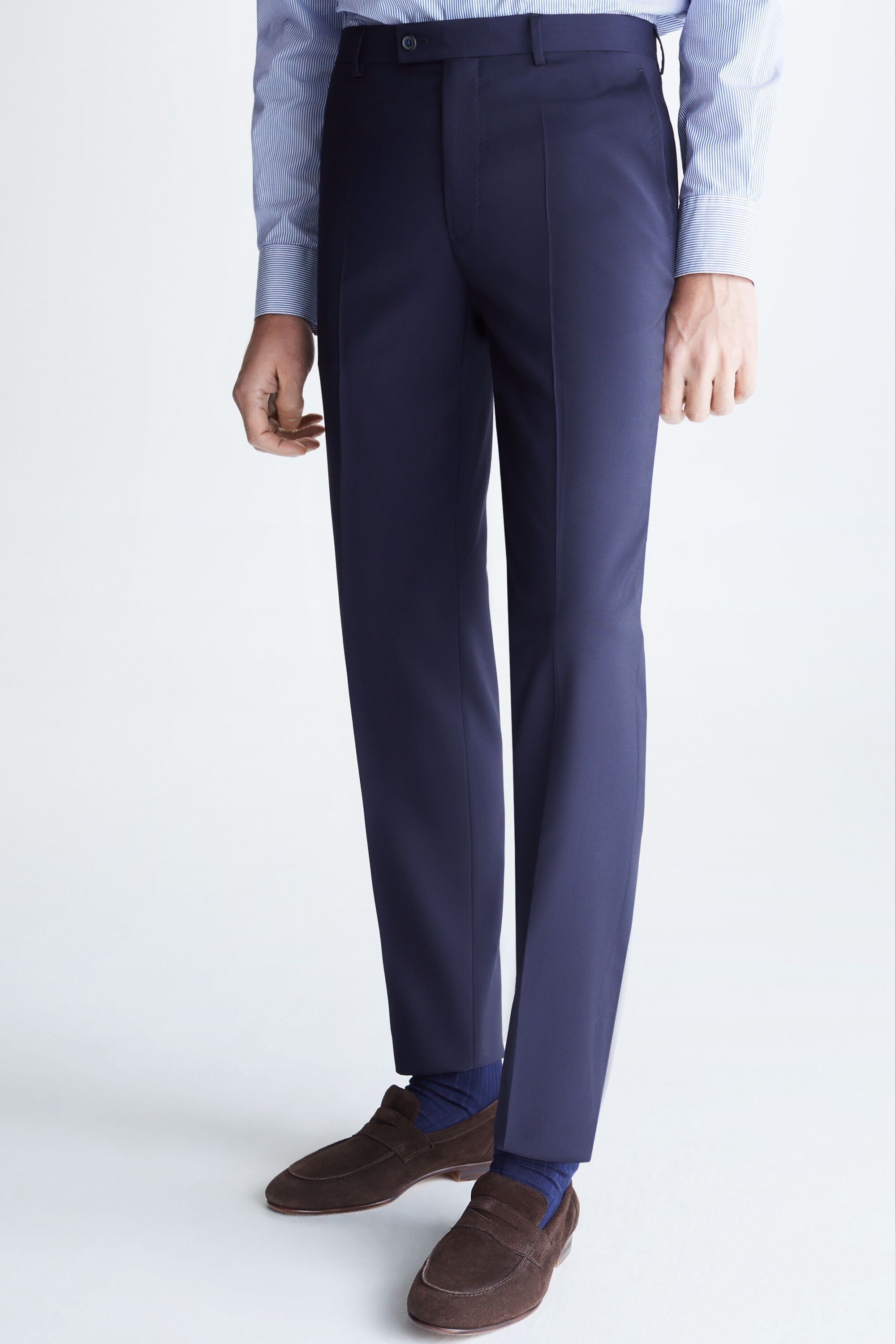 TROPICAL WOOL CLASSIC FIT SUIT TROUSERS