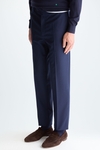 Wool flannel classic fit trousers