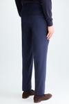 Wool flannel classic fit trousers