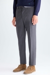 Wool flannel classic fit trousers