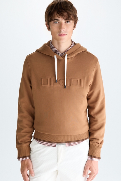 PG TAPE EMBOSSED HOODED SWEATSHIRT