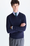 Merino wool V-neck sweater