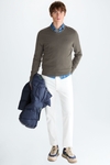 Merino wool V-neck sweater