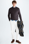 Crew neck merino wool sweater