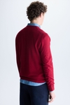 V-neck pima cotton sweater