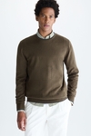 Cubes textured pima cotton sweater