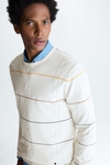 Striped Cadena de Ochos pima cotton sweater