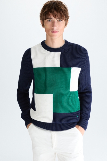 JERSEY ALGODÓN INTARSIA COLORBLOCK