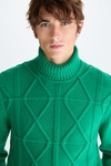 Turtleneck Origami cotton sweater