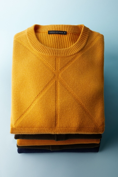 ORIGAMI INTARSIA COTTON SWEATER