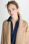 Double-faced wool tailored coat