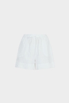 LINEN A-LINE BERMUDA SHORTS