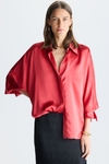 Silk oversize shirt