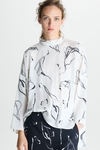 Trazo Cala print lyocell oversize blouse