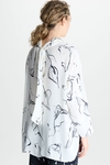 Trazo Cala print lyocell oversize blouse