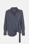 Mosaicubo jacquard oversize shirt