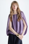 CHIFFON BALLOON BLOUSE