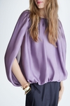 CHIFFON BALLOON BLOUSE