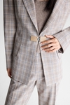 Chequered double-faced blazer