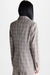 Chequered double-faced blazer