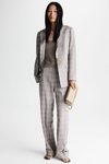 Chequered double-faced blazer