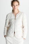 Cube-shaped quilted nylon short jacket