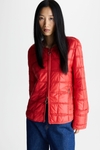 Cube-shaped quilted nylon short jacket