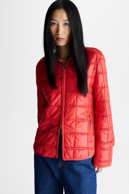 CHAQUETA CORTA EVASÉ NYLON ACOLCHADO CUBOS