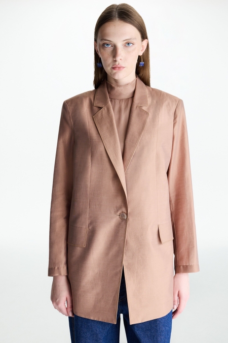 CHAQUETA SASTRE RECTA LIOCEL SEMITRANSPARENTE
