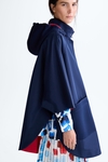 Hooded reversible technical cape