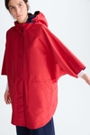 Hooded reversible technical cape