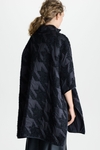 Hounstooth technical fabric oversize cape