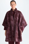 Hounstooth technical fabric oversize cape