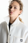 Double-faced wool quilted nylon reversible coat