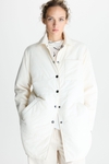 Double-faced wool quilted nylon reversible coat