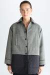 Origami nylon wool reversible coat