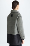 Origami nylon wool reversible coat