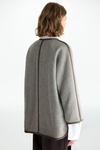 Double-faced wool reversible coat