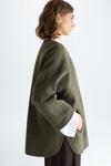 Double-faced wool reversible coat