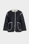 Origami-quilted nylon reversible coat